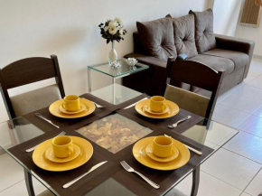 Flat decorado e mobiliado